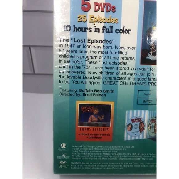 Its Howdy Doody Time (DVD, 2004, 5-Disc Set) The Lost Episodes. New sealed - Picture 5 of 7